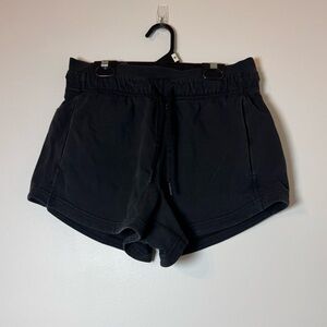 Lululemon Black Drawstring Shorts Athletic Lounge Size M